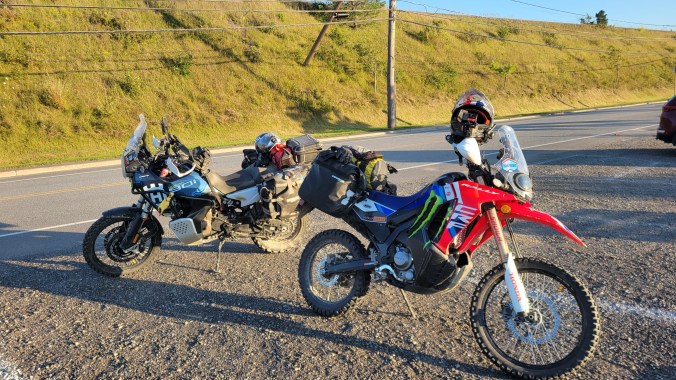 Our loaded bikes